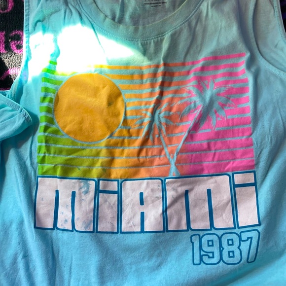 A rainbow Miami 1987 tank top